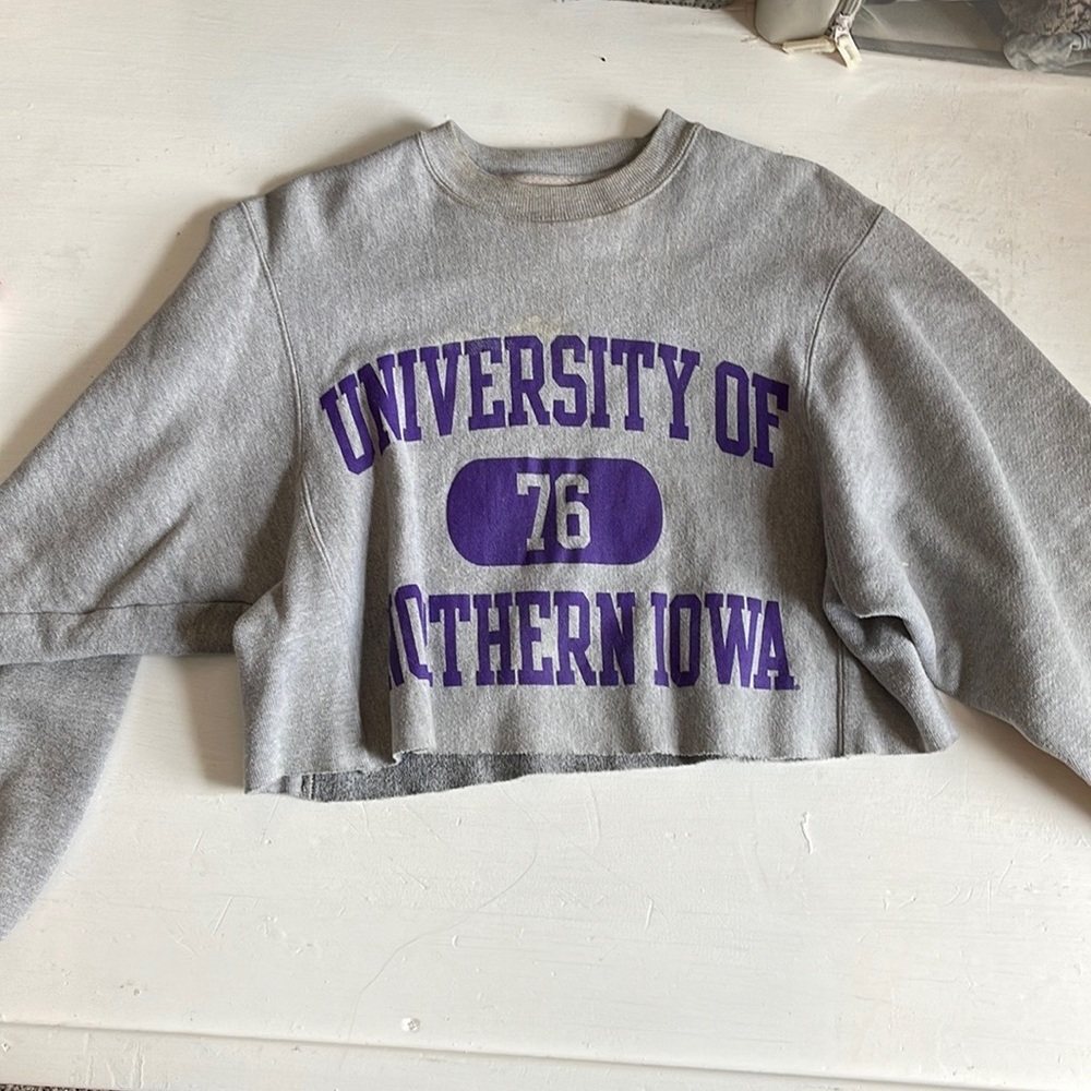 University of Northern Iowa Long Sleeve Crop Top